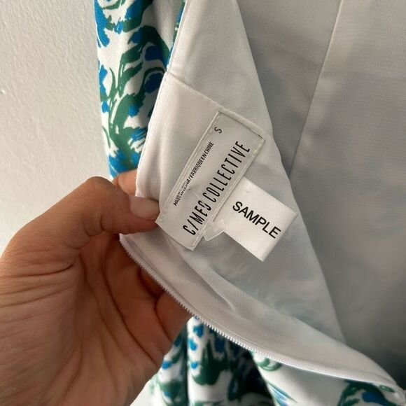 C/MEO Collective Green Asymmetrical Midi Length Skirt Size S tropical botanical - Picture 7 of 11